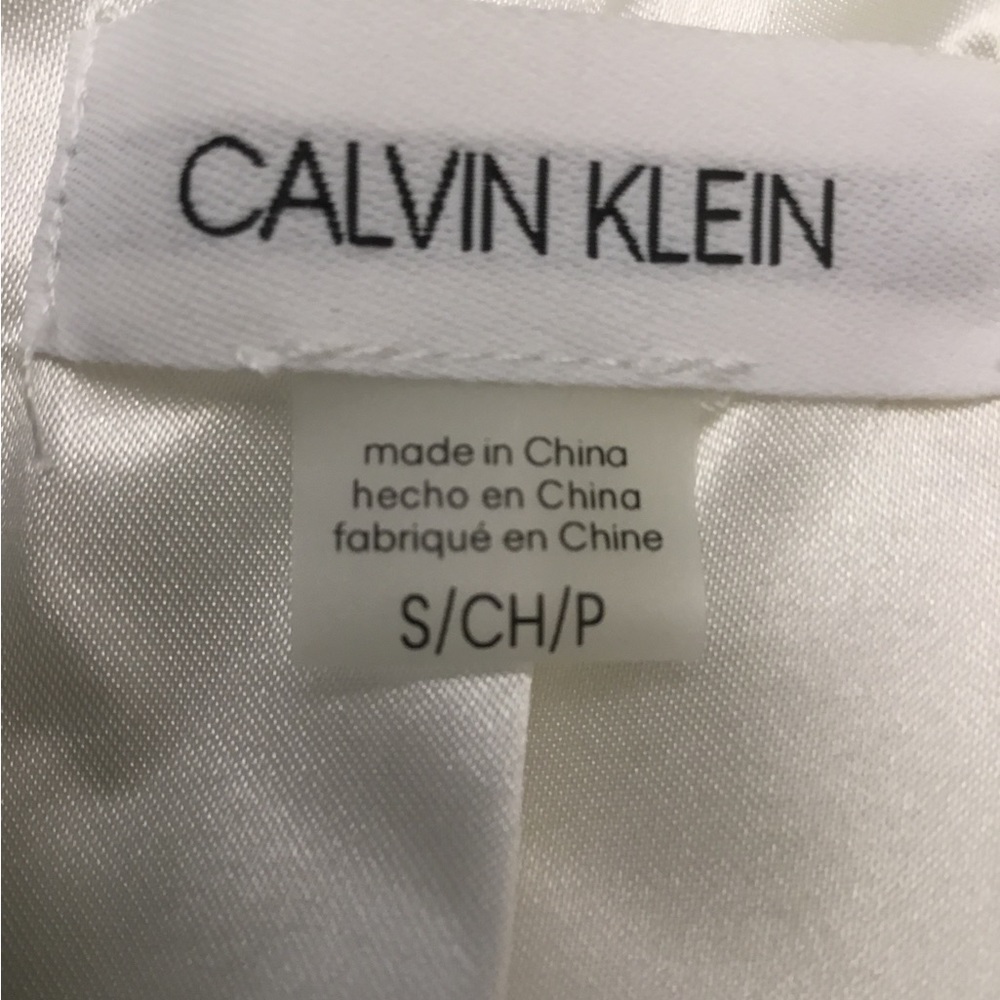 Off white Calvin Klein faux fur jacket size Sm - Picture 8 of 16